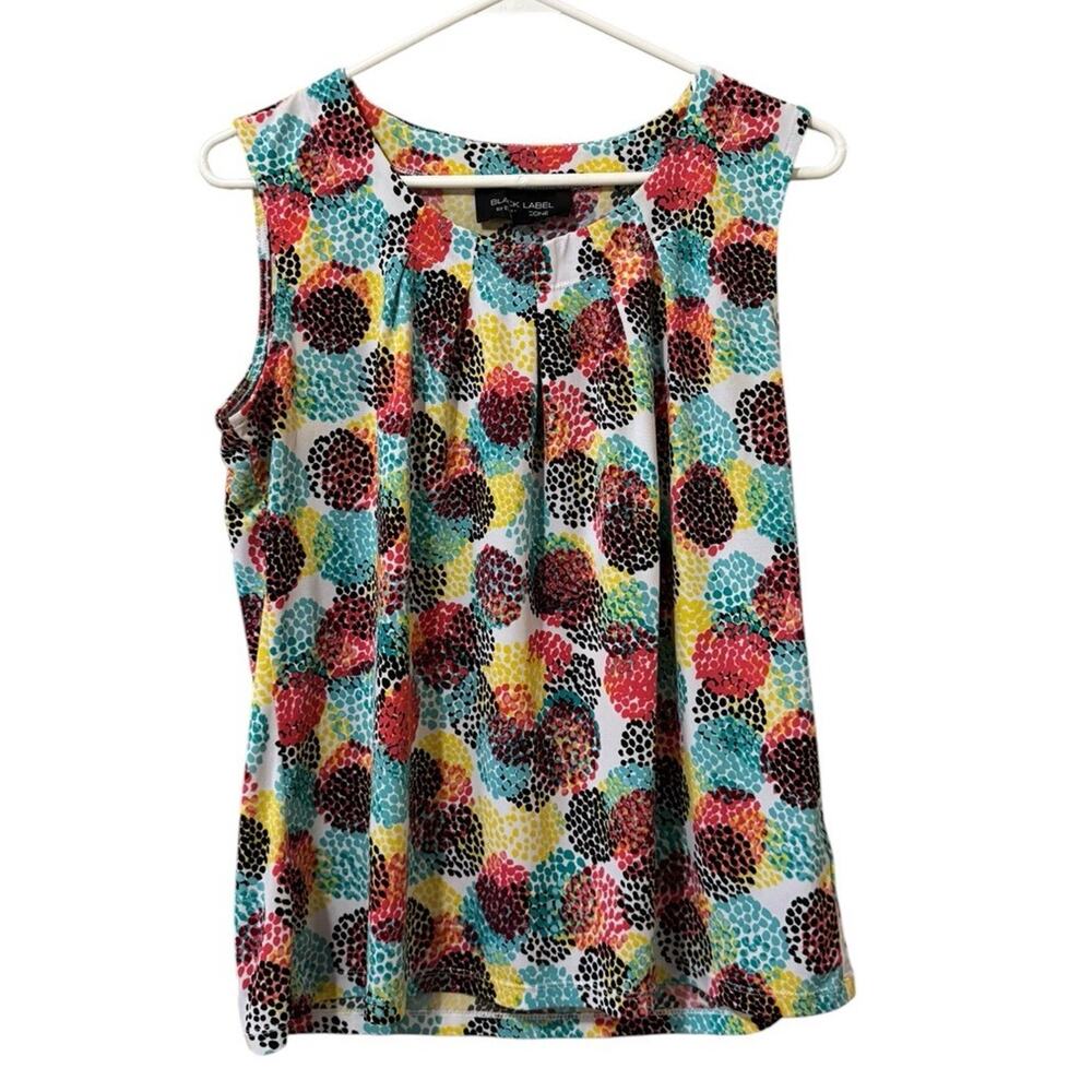 Black Label by Evan Picone Women’s Sleeveless Blouse Size Medium Stretch City